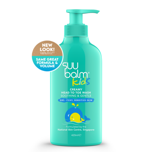 Suu Balm Kids Creamy Head To Toe Wash (Soothing & Gentle)